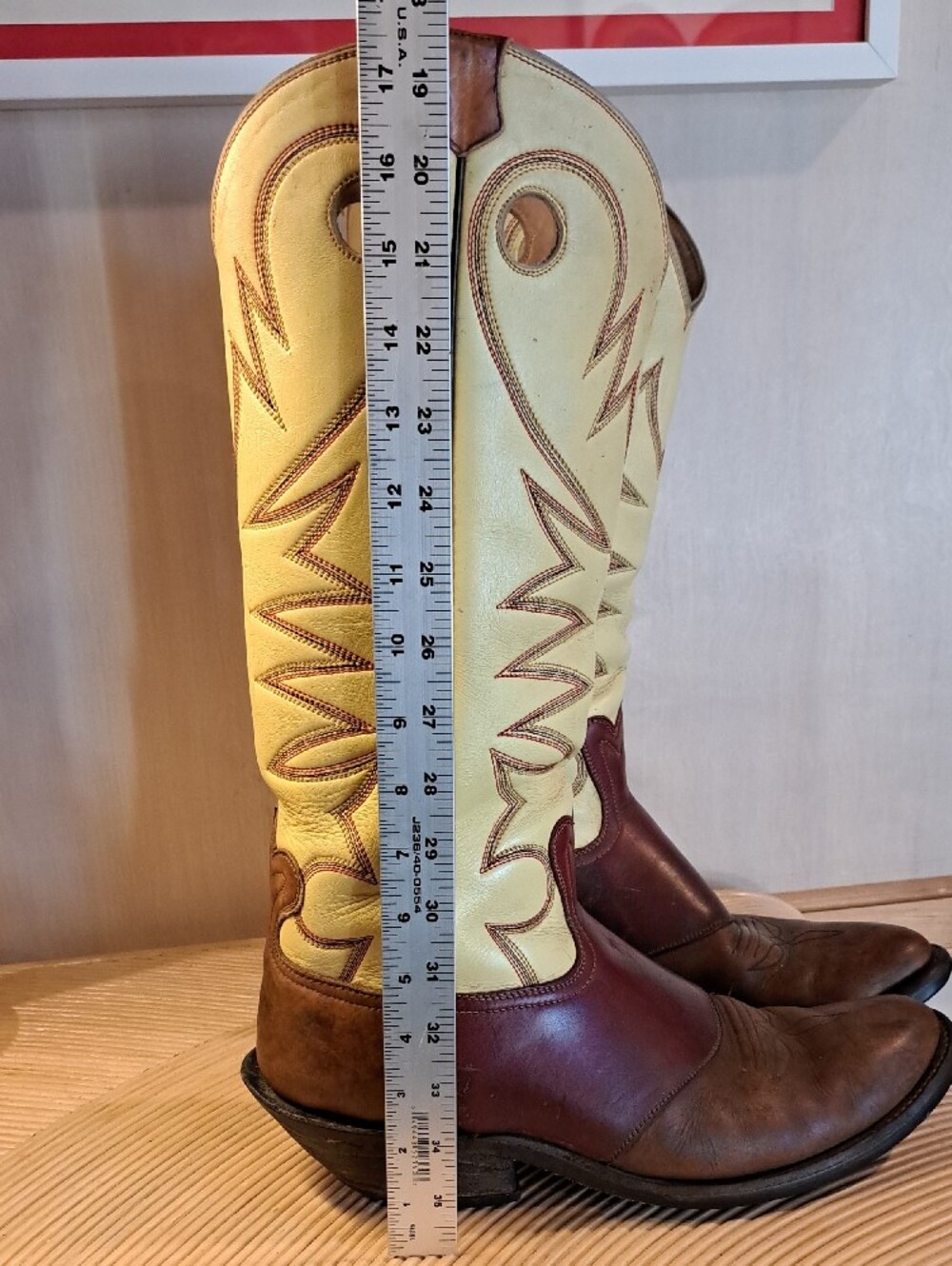 Bowman's Wilson Boot Co. Handmade 3 Tone Cowboy Boots 13 - Picture 16 of 16